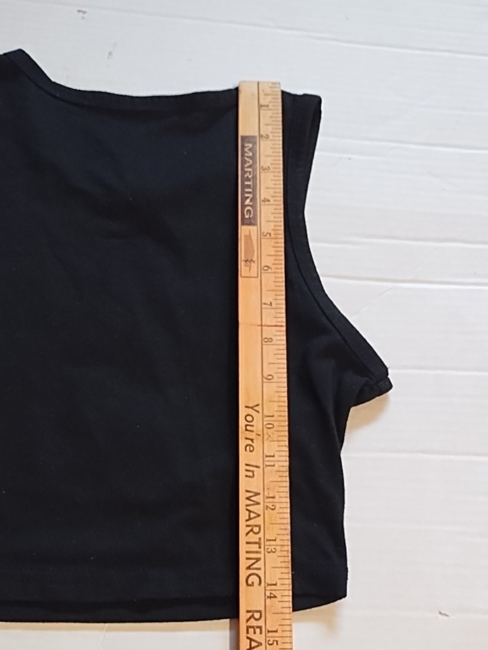 Black Graphic Kids Tank Top with Blue Teddy Design (S) - Picture 6 of 6